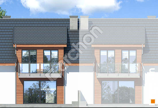 Дворовой фасад Дом в клематисах 20 (С) вер. 2