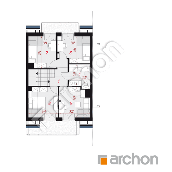 Проект будинку ARCHON+ Будинок в клематисах 20 (С) вер. 2 План мансандри