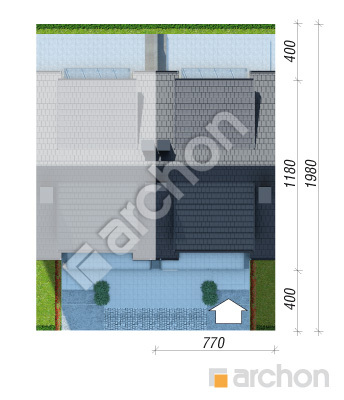 Проект дома ARCHON+ Дом в клематисах 20 (С) вер. 2 Ситуація