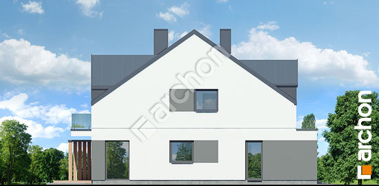 Боковой фасад Дом под гинко 18 (ГР2)