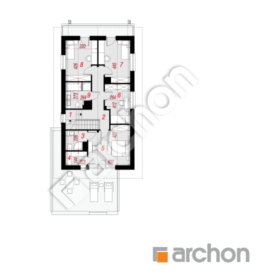 Проект будинку ARCHON+ Будинок під кавовим деревом вер.2 План мансандри