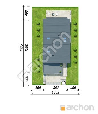 Проєкт будинку ARCHON+ Будинок під кавовим деревом вер.2 Ситуація