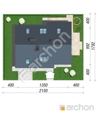 Проєкт будинку ARCHON+ Будинок в айдаредах 5 (Т) Ситуація