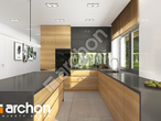 Проект будинку ARCHON+ Будинок під помаранчею 2 візуалізація кухні 1 від 2