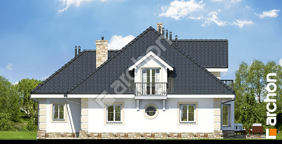 Дворовий фасад Будинок в діброві (Г2П) вер.2