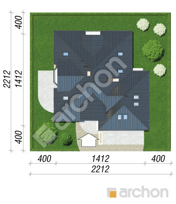 Проект дома ARCHON+ Дом в дуброве (Г2П) вер.2 Ситуація