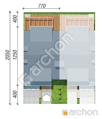 Проєкт будинку ARCHON+ Будинок в клематисах 22 (С) вер. 2 Ситуація