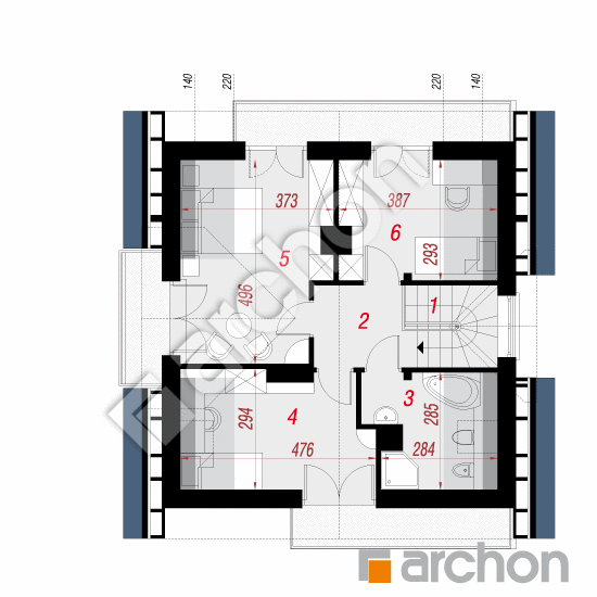 Проект будинку ARCHON+ Будинок в рододендронах (ПН) План мансандри