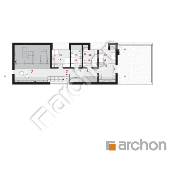 Проект дома ARCHON+ Дом в вереске (Г2) План мансандри