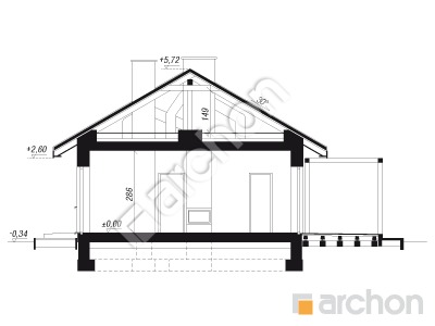 Проект дома ARCHON+ Дом в ирисе  Розріз будинку