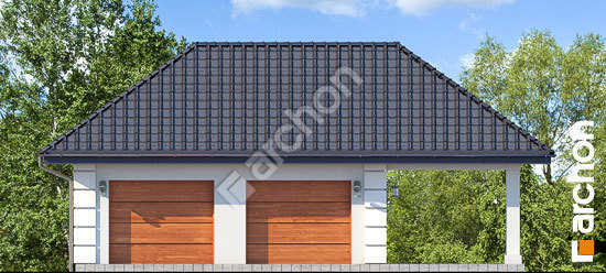 Передній фасад Г28 - Двомісний гараж