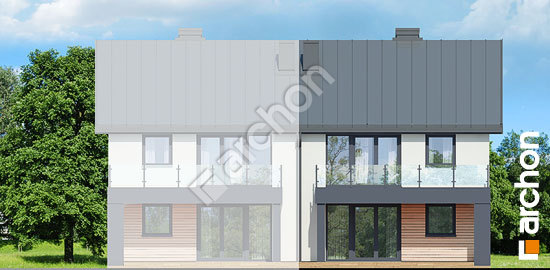 Дворовий фасад Будинок в фіалках 5 (Р2Б) вер.2