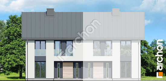 Передний фасад Дом в фиалках 5 (Р2Б) вер.2