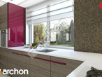 Проект дома ARCHON+ Дом в хлорофитуме (ГHA) визуализация кухни 2 вид 2