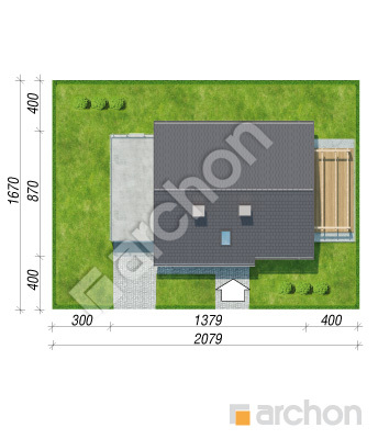 Проєкт будинку ARCHON+ Будинок в хлорофітумі (ГHA) Ситуація
