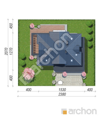 Проєкт будинку ARCHON+ Вілла Міранда 17 (Г2ПЕ) Ситуація