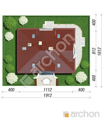 Проект дома ARCHON+ Дом в вербене 4 (В)	 Ситуація