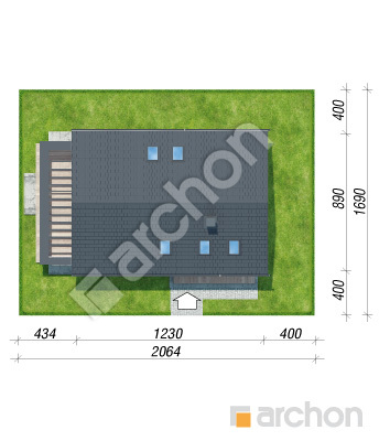 Проєкт будинку ARCHON+ Будинок в шишковиках 6 (Е) Ситуація