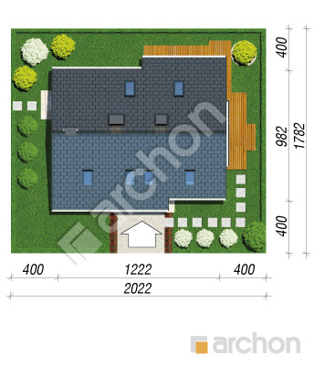 Проєкт будинку ARCHON+ Будинок в айдаредах 3 (Т) Ситуація