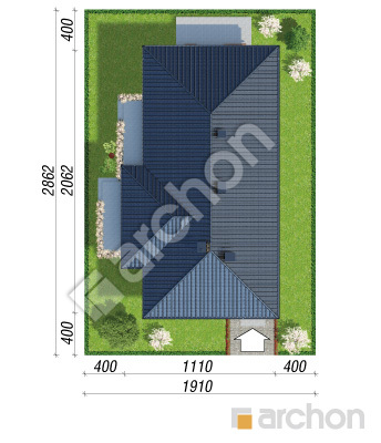 Проект дома ARCHON+ Дом в амаранте 5 (Т) Ситуація