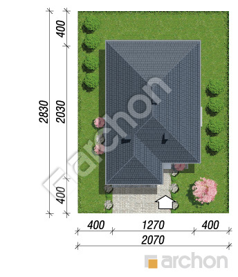 Проект дома ARCHON+ Дом в пилюльнице (Г2) Ситуація