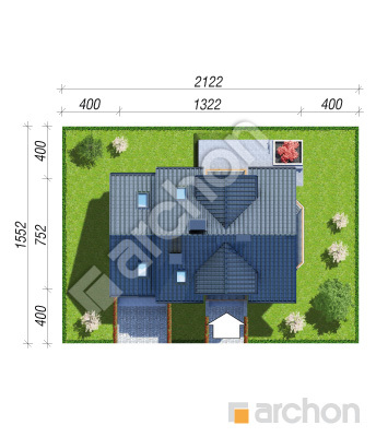 Проєкт будинку ARCHON+ Будинок в перлівці (Н) TERMO вер.2 Ситуація