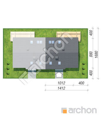 Проект дома ARCHON+ Дом в хлорофитуме (АБ) Ситуація
