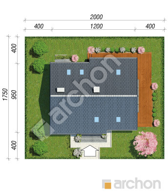 Проєкт будинку ARCHON+ Будинок в яблонках 7 (Т) Ситуація