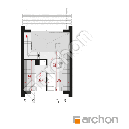 Проект дома ARCHON+ Летний домик у ручья 3 План мансандри