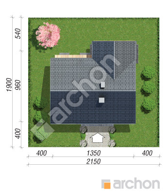 Проект дома ARCHON+ Дом в овсянницах 3 (A) Ситуація