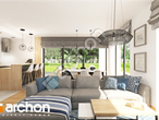 Проект дома ARCHON+ Дом в сафлоре дневная зона (визуализация 1 вид 2)