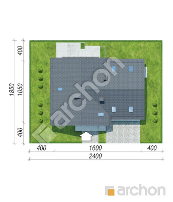 Проєкт будинку ARCHON+ Будинок в медовниках (Г2) Ситуація