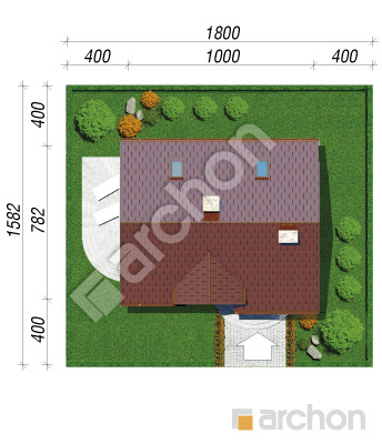 Проект дома ARCHON+ Дом в солодках 5 (Т) Ситуація