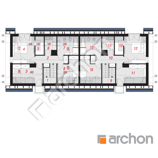 Проект будинку ARCHON+ Будинок в хімонантах (Р2) План мансандри