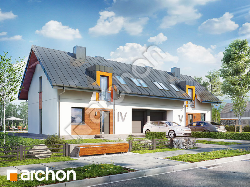 Проект дома ARCHON+ Дом в химонантах (Р2) Вид 1