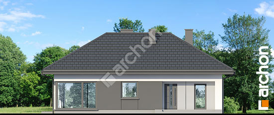 Передний фасад Дом в пиониях 3