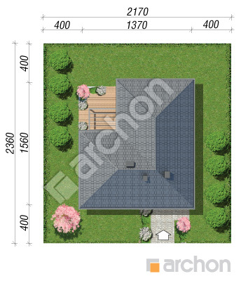 Проект дома ARCHON+ Дом в пиониях 3 Ситуація