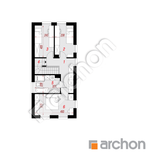 Проект будинку ARCHON+ Будинок в чорній смородині 2 (Г) План мансандри