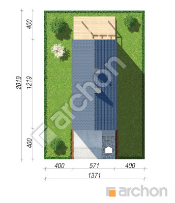 Проект дома ARCHON+ Дом в черной смородине 2 (Г) Ситуація