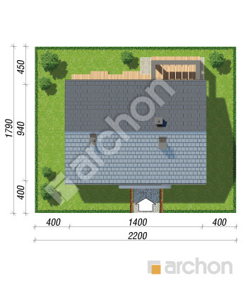 Проект дома ARCHON+ Дом в овсянницах 5 Ситуація