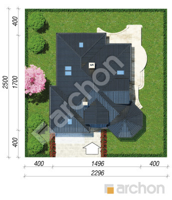 Проект дома ARCHON+ Дом под юккой 4 Ситуація