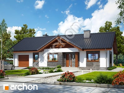 Проект дома ARCHON+ Дом в лещиновнике (Г) 