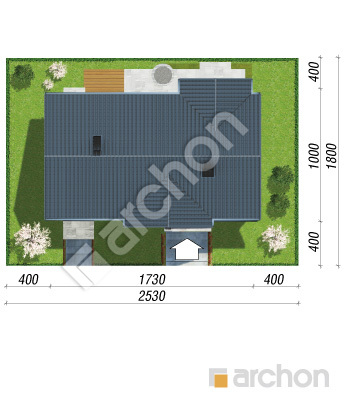Проект дома ARCHON+ Дом в лещиновнике (Г) Ситуація