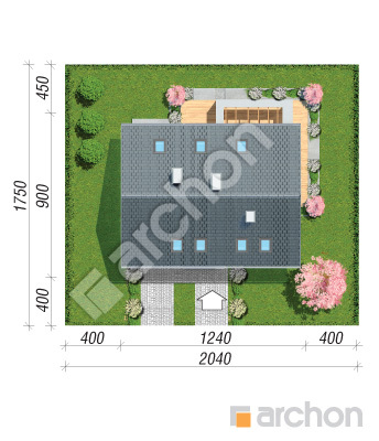 Проєкт будинку ARCHON+ Будинок в малинівці 8 (Г) Ситуація