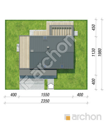 Проект дома ARCHON+ Дом в аурорах 17 (Г2Е) Ситуація