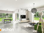 Проект дома ARCHON+ Дом в сливах 2 (П) дневная зона (визуализация 1 вид 2)