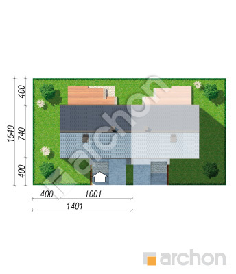 Проєкт будинку ARCHON+ Будинок в мураях (ГБ) Ситуація
