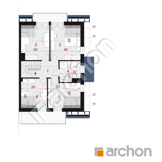 Проект будинку ARCHON+ Будинок в клематисах 26 (Б) План мансандри
