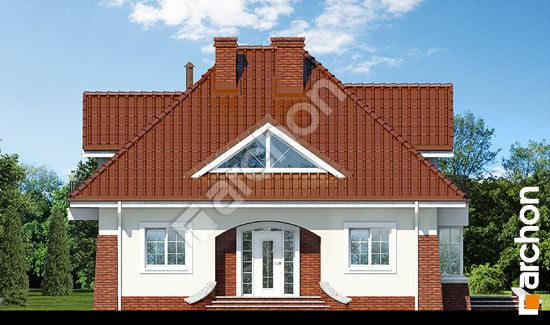 Передний фасад Дом в клеверках вер.2