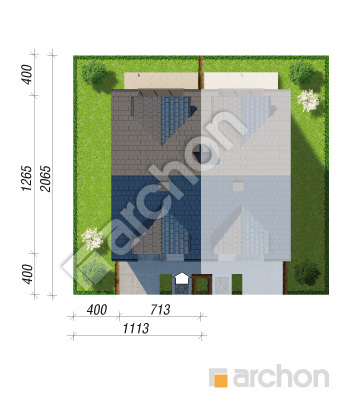 Проект дома ARCHON+ Дом под гинко 19 (ГБА) Ситуація